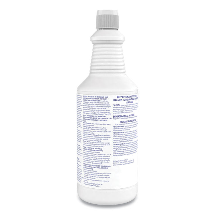 Crew Neutral Non-Acid Bowl And Bathroom Disinfectant, 32 Oz Squeeze Bottle, 12/carton