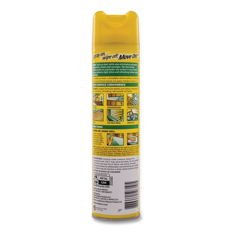 Endust Multi-Surface Dusting And Cleaning Spray, Lemon Zest, 12.5 Oz Aerosol Spray