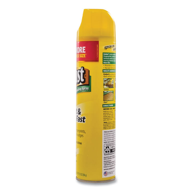 Endust Multi-Surface Dusting And Cleaning Spray, Lemon Zest, 12.5 Oz Aerosol Spray, 6/carton