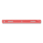 Plastic Ruler, Standard/metric, 12" (30 Cm) Long, Assorted Translucent Colors
