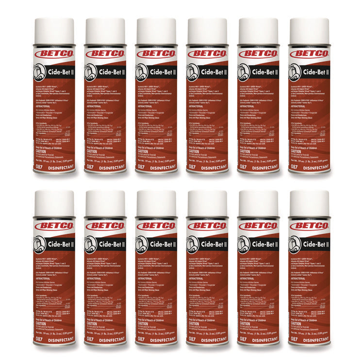 Cide-Bet Ii Aerosol Disinfectant Spray, Floral Scent, 19 Oz Aerosol Spray, 12/carton