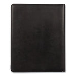Faux-Leather Padfolio With Solar Calculator, 9 X 12 Pad, 9.75 X 12.5, Black