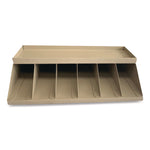 Coin Wrapper And Bill Strap Single-Tier Rack, 6 Compartments, 10 X 8.5 X 3, Steel, Pebble Beige
