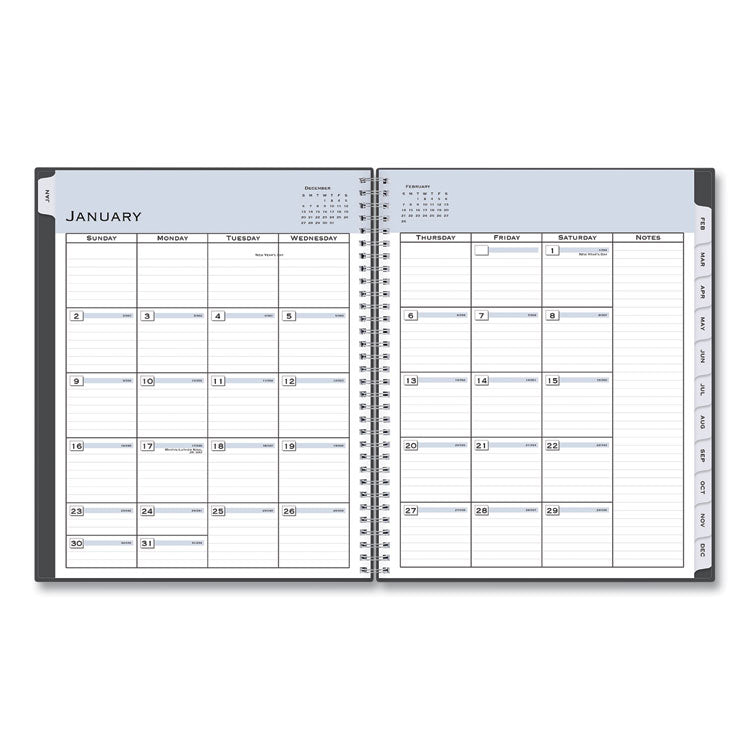 Passages Appointment Planner, 11 x 8.5, Charcoal Cover, 12-Month (Jan to Dec): 2025