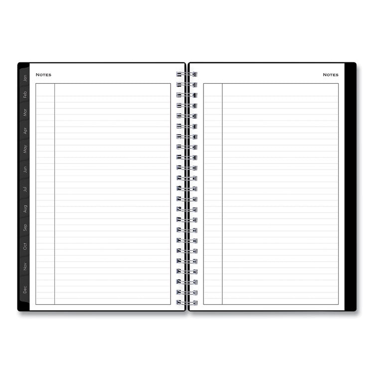 Enterprise Weekly/Monthly Planner, 8 x 5, Black Cover, 12-Month (Jan to Dec): 2025