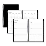 Enterprise Weekly/Monthly Planner, 8 x 5, Black Cover, 12-Month (Jan to Dec): 2025
