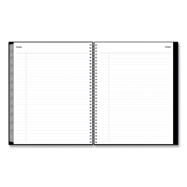 Enterprise Weekly/Monthly Planner, 11 x 8.5, Black Cover, 12-Month (Jan to Dec): 2025