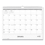 Enterprise Wall Calendar, Geometric Artwork, 15 x 12, White/Gray Sheets, 12-Month (Jan to Dec): 2025