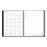 Enterprise Weekly/Monthly Planner, 11 x 8.5, Black Cover, 12-Month (Jan to Dec): 2025