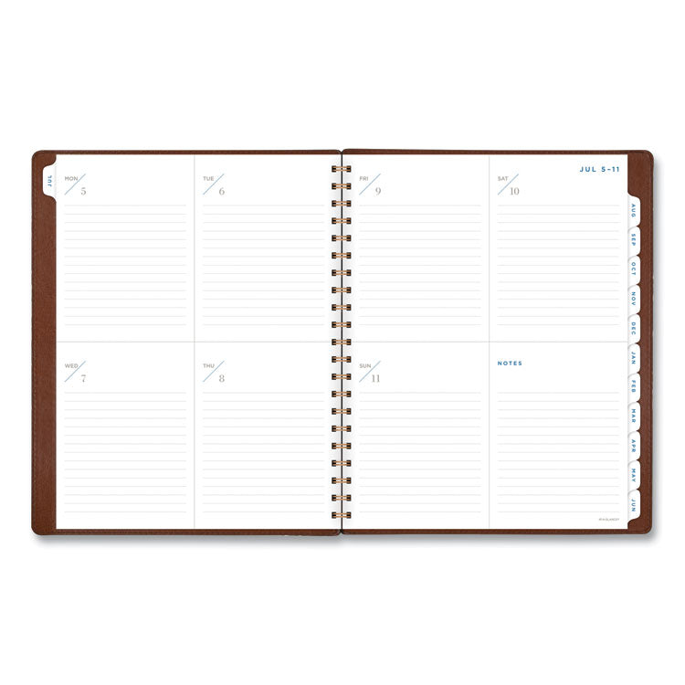 Signature Collection Academic Weekly/Monthly Planners, 11.5 x 8, Distressed Brown Cover, 13-Month: July 2025 to July 2026