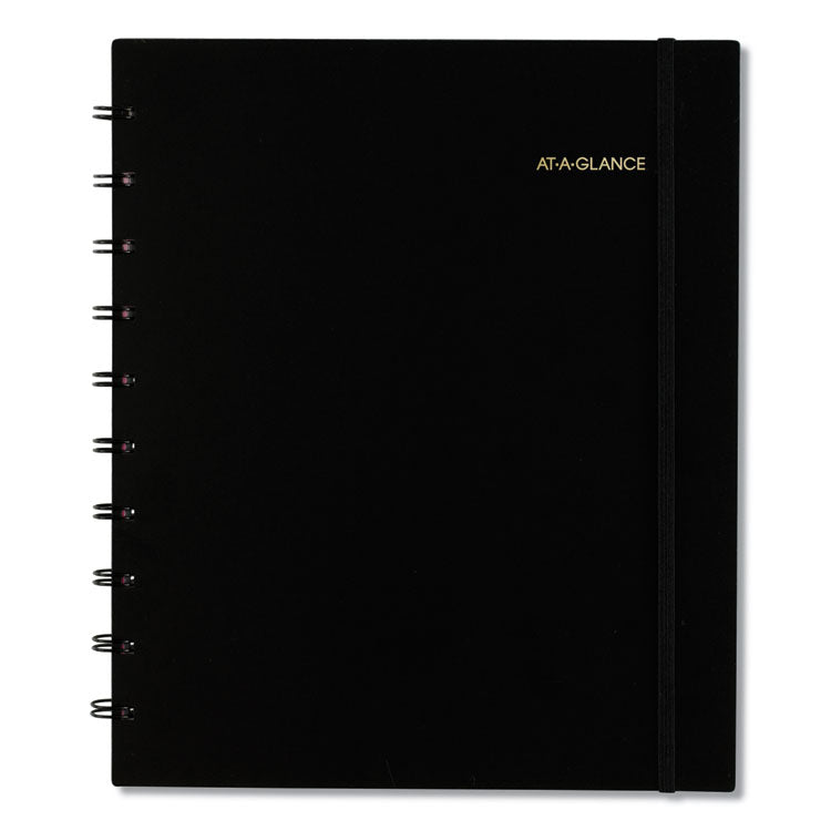 Move-A-Page Academic Weekly/Monthly Planners, 11 x 9, Black Cover, 12-Month (July to June): 2025 to 2026
