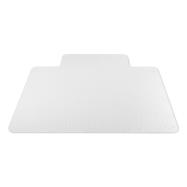 Antimicrobial Chair Mat, Medium Pile Carpet, 53 X 45, Lipped, Clear
