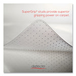 Antimicrobial Chair Mat, Medium Pile Carpet, 53 X 45, Lipped, Clear