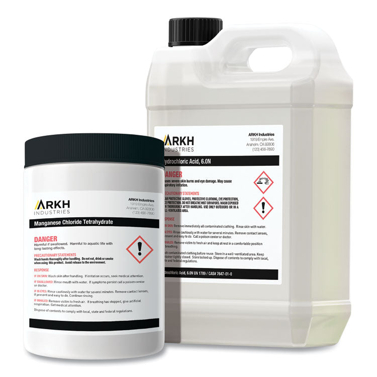 Ultraduty Ghs Chemical Waterproof And Uv Resistant Labels, 4 X 4, White, 4/sheet, 50 Sheets/box