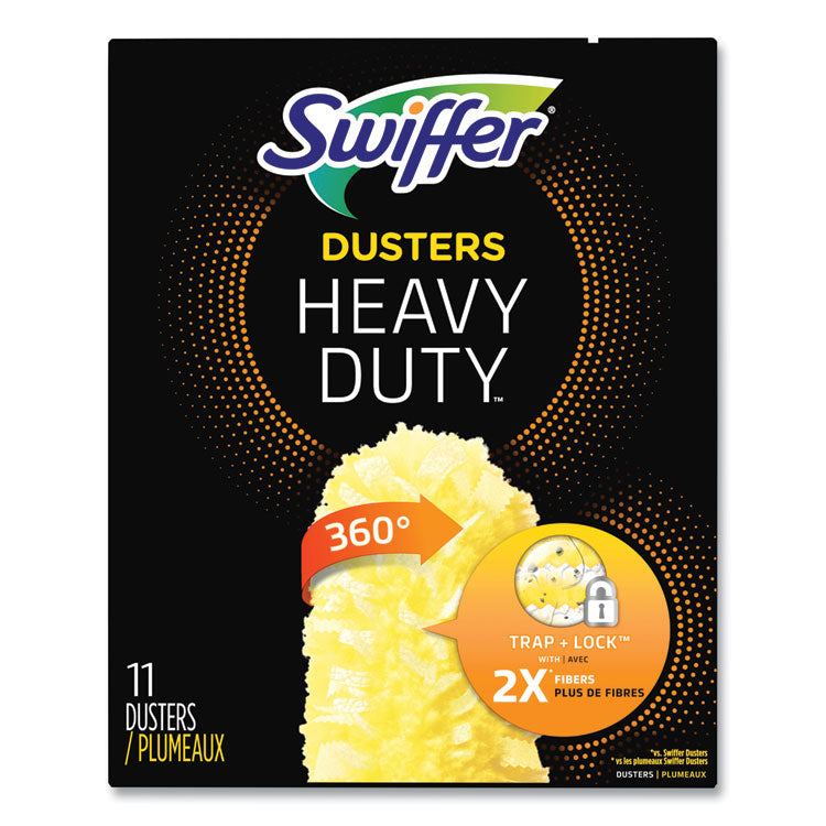 Heavy Duty Dusters Refill, Dust Lock Fiber, Yellow, 33/Carton