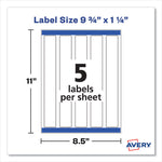 Water-Resistant Wraparound Labels w/ Sure Feed, 9.75 x 1.25, White, 40/Pack