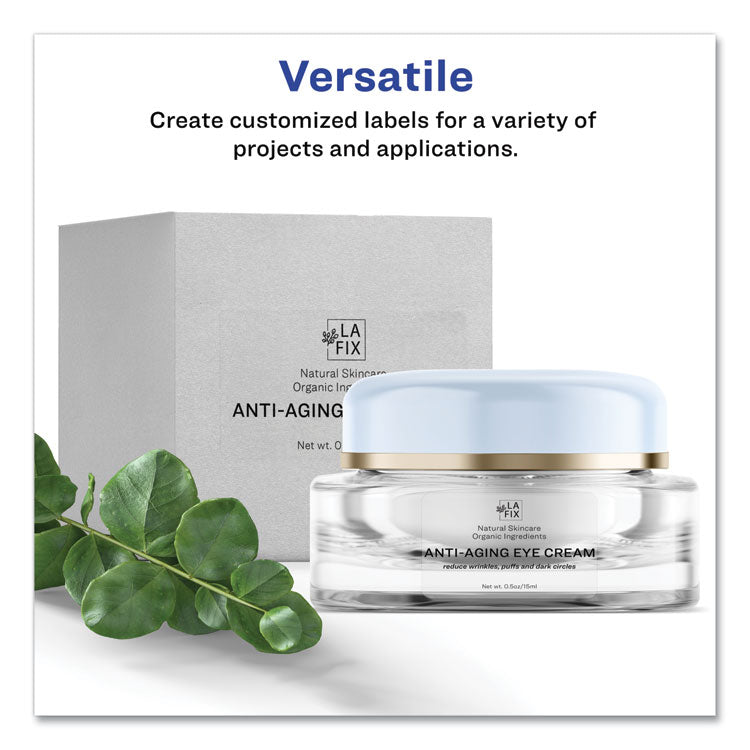 Print-To-The-Edge Labels With Sure Feed And Easy Peel, 2 X 3, Glossy Clear, 80/pack