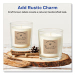 Square Print-To-The-Edge Labels, Inkjet/laser Printers, 2 X 2, Kraft Brown, 12/sheet, 25 Sheets/pack