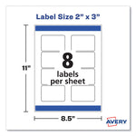 Print-To-The-Edge Labels With Sure Feed And Easy Peel, 2 X 3, Glossy Clear, 80/pack