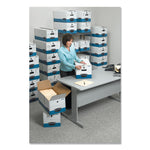 Liberty Plus Heavy-Duty Strength Storage Boxes, Letter Files, 12.25" X 24.13" X 10.75", White/blue, 12/carton