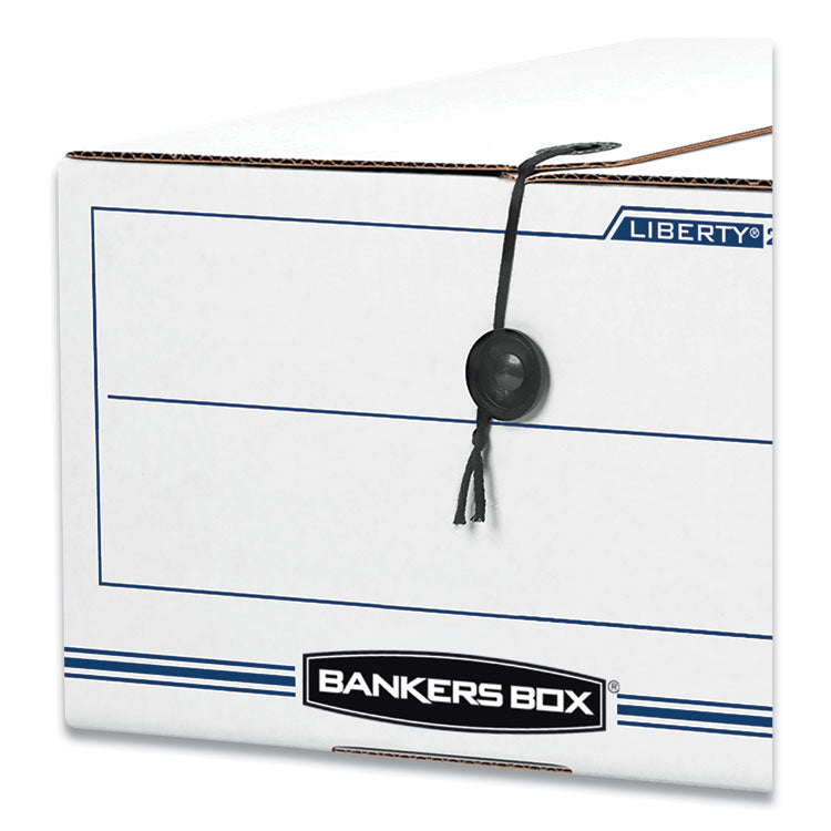 Liberty Plus Heavy-Duty Strength Storage Boxes, Letter Files, 12.25" X 24.13" X 10.75", White/blue, 12/carton