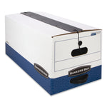 Liberty Plus Heavy-Duty Strength Storage Boxes, Legal Files, 15.25" X 24.13" X 10.75", White/blue, 12/carton