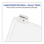 Preprinted Legal Exhibit Side Tab Index Dividers, Avery Style, 10-Tab, 16, 11 X 8.5, White, 25/pack, (1016)