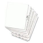 Preprinted Legal Exhibit Side Tab Index Dividers, Avery Style, 10-Tab, 16, 11 X 8.5, White, 25/pack, (1016)