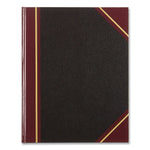 Texthide Eye-Ease Record Book, Black/burgundy/gold Cover, 10.38 X 8.38 Sheets, 150 Sheets/book
