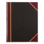 Texthide Eye-Ease Record Book, Black/burgundy/gold Cover, 10.38 X 8.38 Sheets, 300 Sheets/book