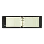 Four-Ring Ledger Binder Kit With A-Z Index, Black Cover, 8.5 X 5 Debit-Credit-Balance Sheets, 100 Sheets/book