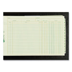 Four-Ring Ledger Binder Kit With A-Z Index, Black Cover, 8.5 X 5 Debit-Credit-Balance Sheets, 100 Sheets/book