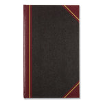 Texthide Eye-Ease Record Book, Black/burgundy/gold Cover, 14.25 X 8.75 Sheets, 300 Sheets/book