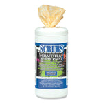 Graffiti and Paint Remover Towels, Citrus, 10 x 12, Neutral Scent, White/Orange, 30/Canister, 6 Canisters/Carton