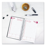 DuraFlex Daily Planner, 8 x 5, Black Cover, 12-Month (Jan to Dec): 2025