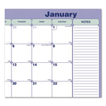 Monthly Desk Pad Calendar, 21.25 x 16, White/Blue/Green Sheets, Black Binding, Black Corners, 12-Month (Jan to Dec): 2025