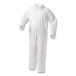 A35 Liquid And Particle Protection Coveralls, Zipper Front, 2x-Large, White, 25/carton