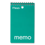 Wirebound Memo Pad With Wall-Hanger Eyelet, Medium/college Rule, Randomly Assorted Cover Colors, 60 White 3 X 5 Sheets
