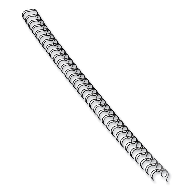 Wire Bindings, 1/4" Diameter, 35 Sheet Capacity, Black, 25/pack