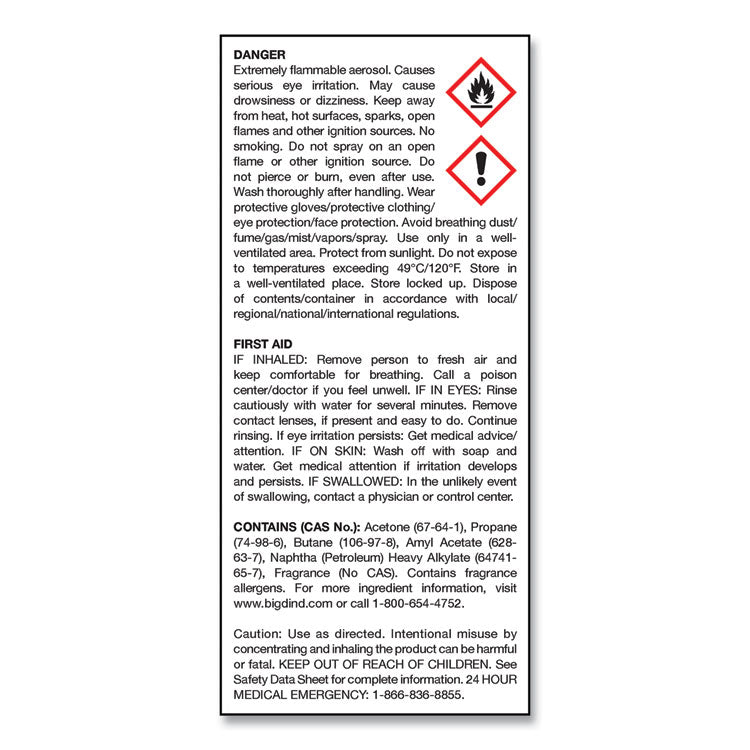 Odor Control Fogger, Original Scent, 5 Oz Aerosol Spray, 12/carton