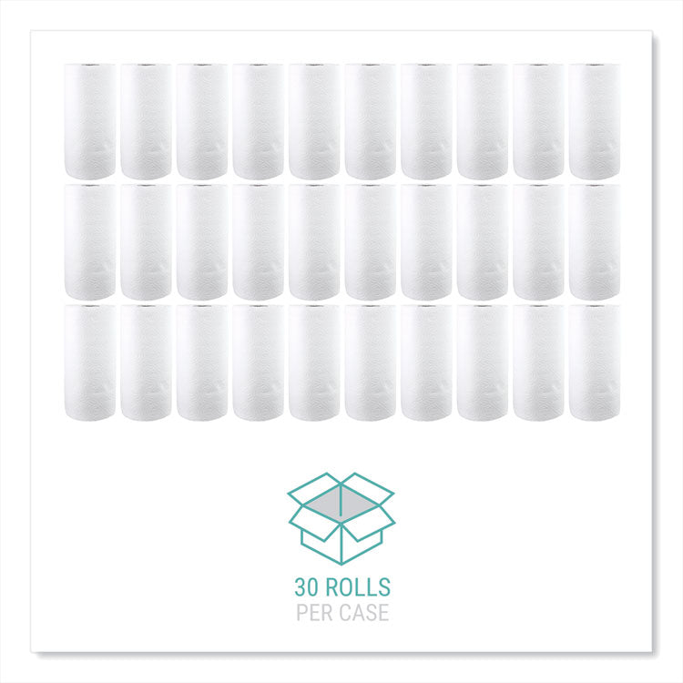 Kitchen Roll Towels, 2-Ply, 11 x 8.5, White, 85/Roll, 30 Rolls/Carton