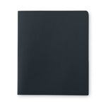 Two-Pocket Folder, Textured Paper, 100-Sheet Capacity, 11 X 8.5, Black, 25/box