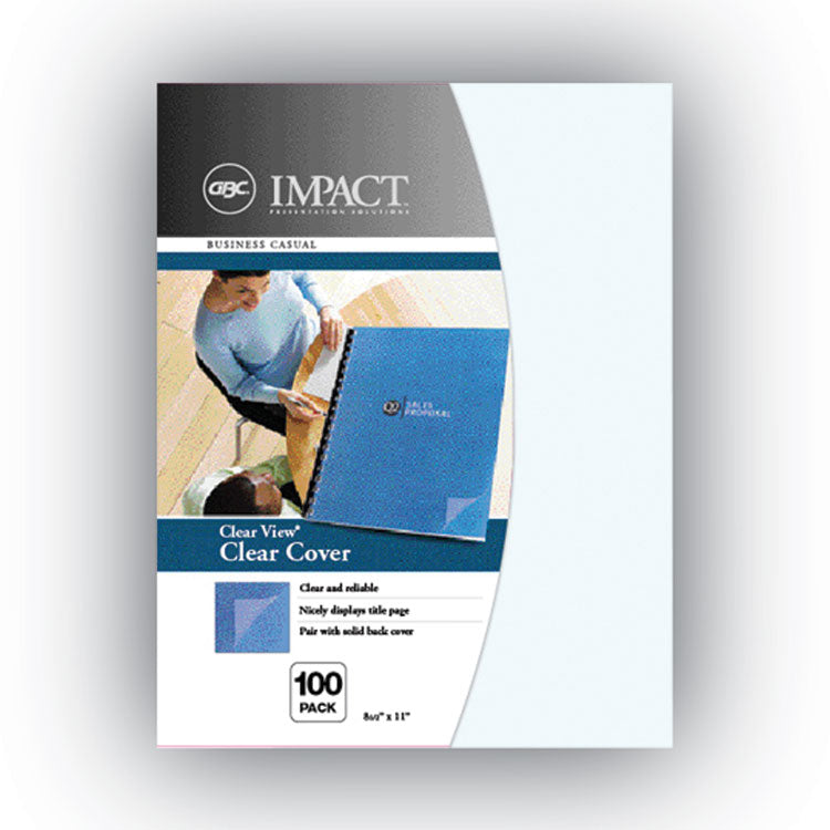 ProClick Pre-Punched Cover, Clear, 11.75 x 8.5, Punched, 25/Pack