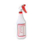 General Purpose Plastic Bottle with Trigger Spray, 32 oz, Clear/Red, 3/Pack