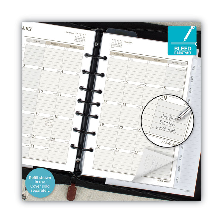 2-Page-Per-Week Planner Refills, 8.5 x 5.5, White Sheets, 12-Month (Jan to Dec): 2025