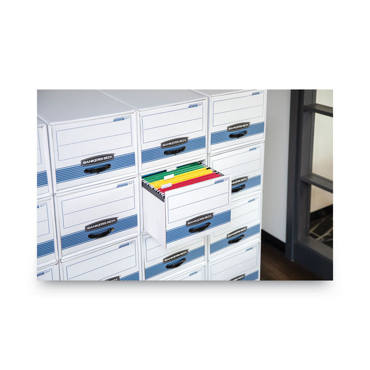 Stor/drawer Steel Plus Extra Space-Savings Storage Drawers, 10.5" X 25.25" X 5.25", White/blue, 12/carton