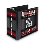 Nonstick D-Ring View Binder, 3 Rings, 6" Capacity, 11 X 8.5, Black