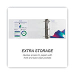 Nonstick D-Ring View Binder, 3 Rings, 6" Capacity, 11 X 8.5, White