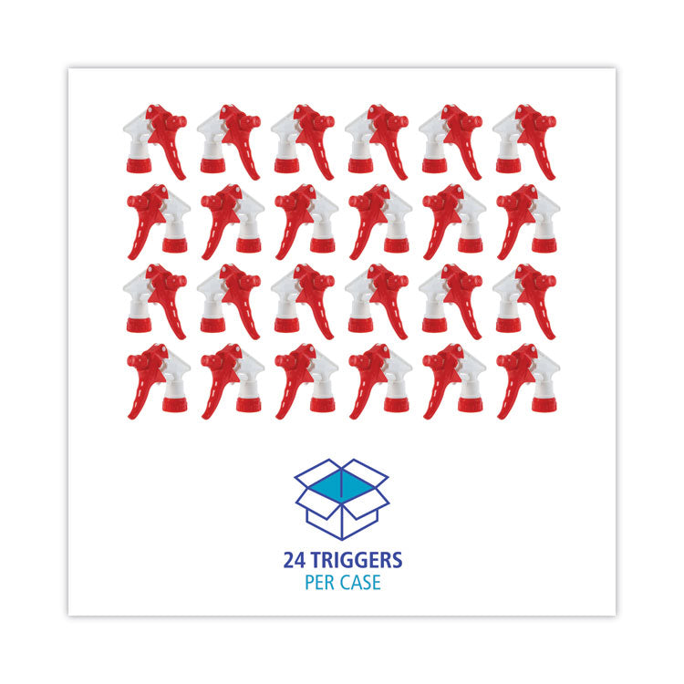 General Purpose Trigger Sprayer, 9.25" Tube, Fits 32 oz Bottles, Red/White, 24/Carton