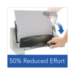 40-Sheet Lighttouch Heavy-Duty Two- To Seven-Hole Punch, 9/32" Holes, Black/gray